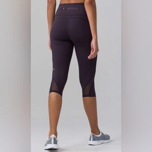 Lululemon Pace Perfect Crop (17") Boysenberry Purple Leggings Women’s Size 6 Run